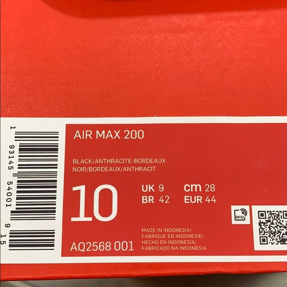 NIKE AIR MAX 200 Bl/Anthracite-Bordeaux - Picture 16 of 16